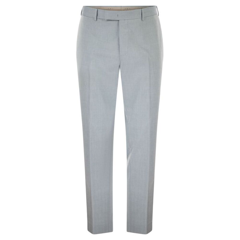 Pt Torino Men Tailored Trousers In Cotton And Wool Blend